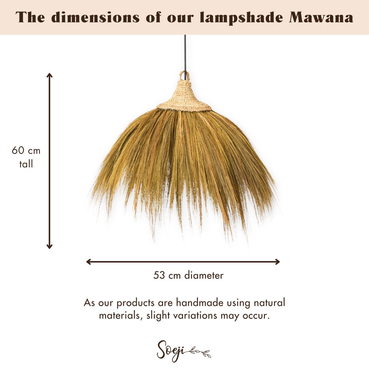 Grote Zeegras Lampenkap Mawana Natuurlijke Boho Hanglamp
