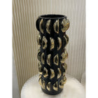 Gold Vase With Fish Scale Pattern XL Handmade Porcelain