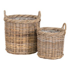 Opbergmanden rotan kubu set van 2