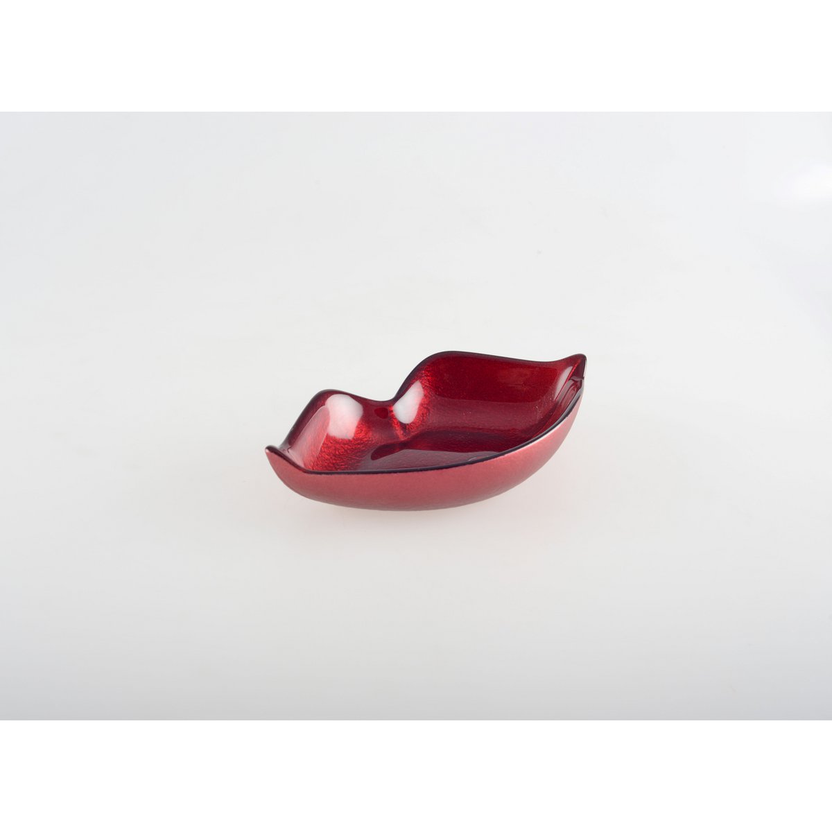 Mondbeker rood 17,5x4x4 cm glas