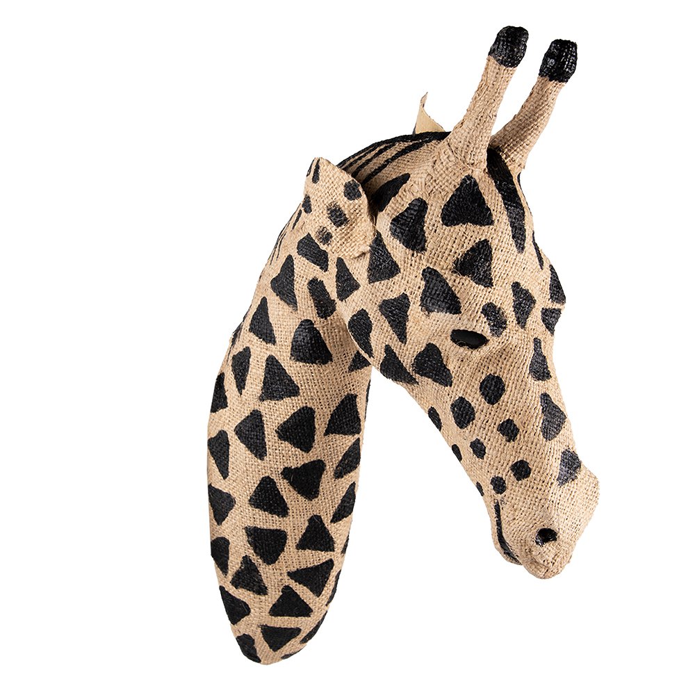Wanddecoratie giraf 82 cm bruin zwart papier