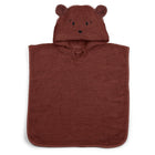 Poncho biologisch katoen 50x50 cm mahonie