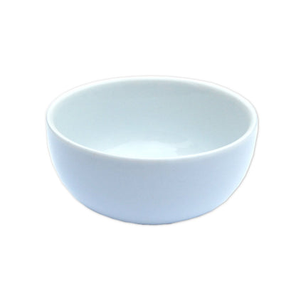Scheerpot porselein rond ø 8,5 cm wit