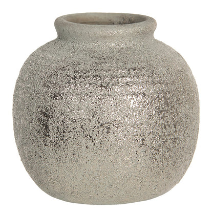 Vase 8 cm Grey Ceramic Indoor Flower Pot
