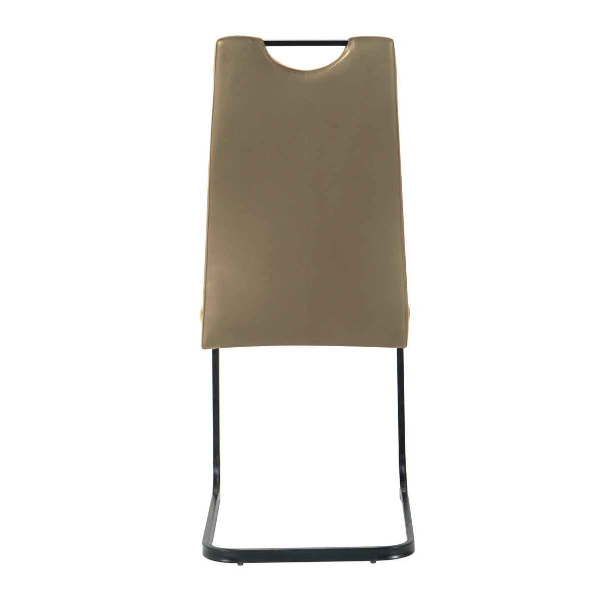 Sledestoelen set van 2 kunstleer zwart