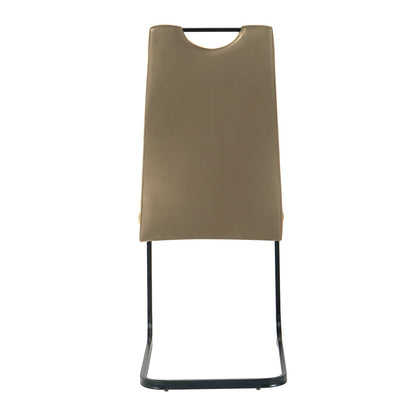 Sledestoelen set van 2 kunstleer zwart