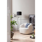 Fauteuil bouclé stof wit 88x89x69 cm