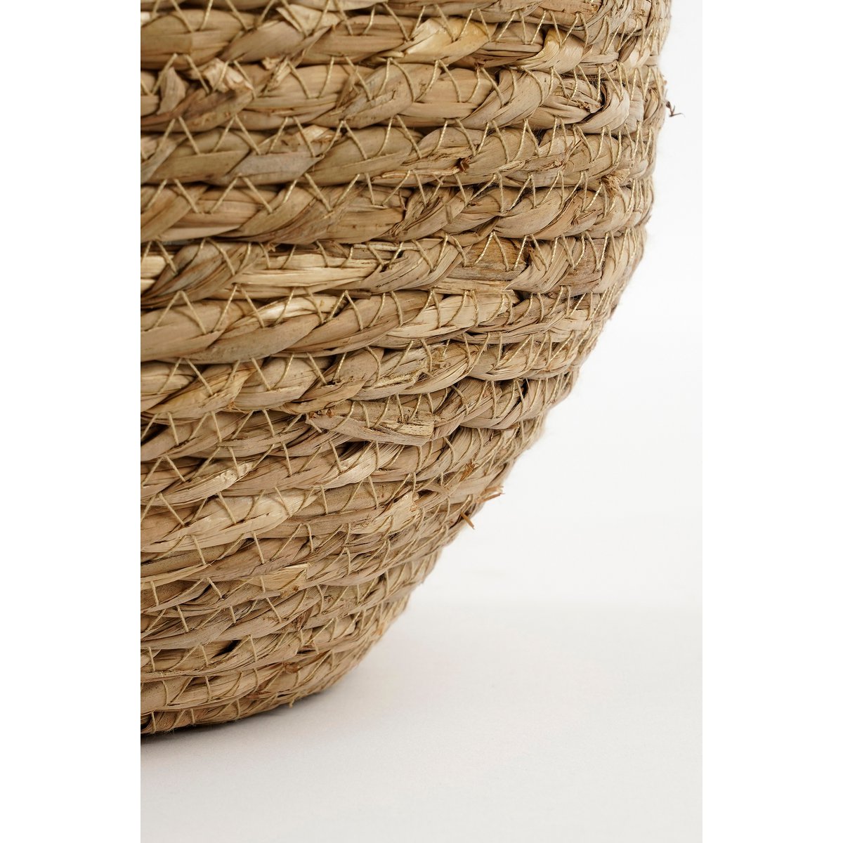 Plantenmand set van 3 H24xØ26 cm zeegras groen bruin