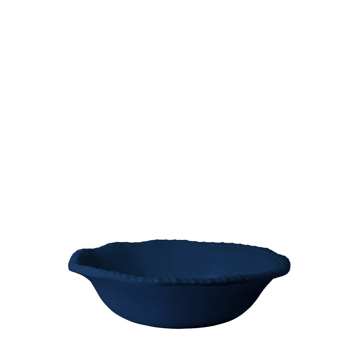 Diep bord blauw melamine touwrand 20x20x5,5 cm
