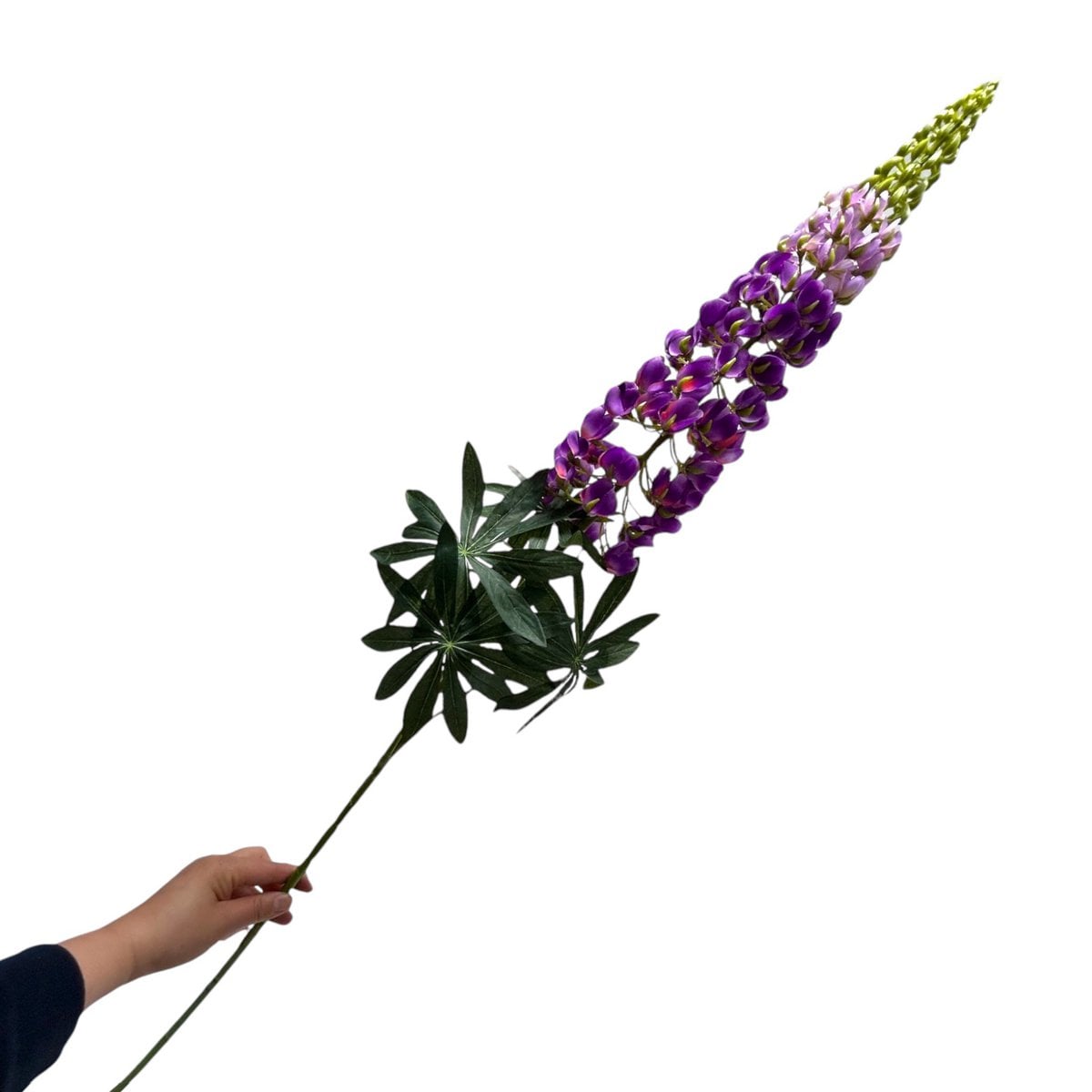 Kunstbloem Lupinus micranthus 105 cm blauw groen