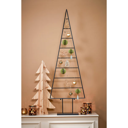Kerstboom decoratie 78x36 cm dennenhout bruin