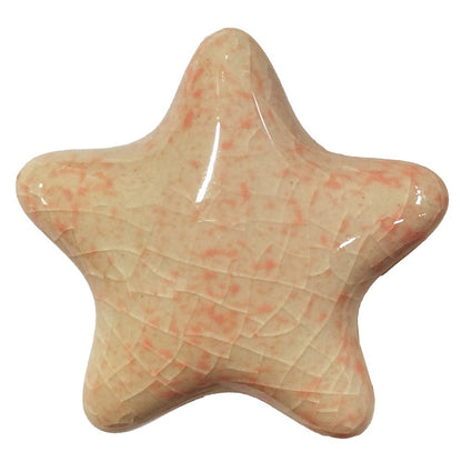Meubelknop 4 cm ster roze keramiek