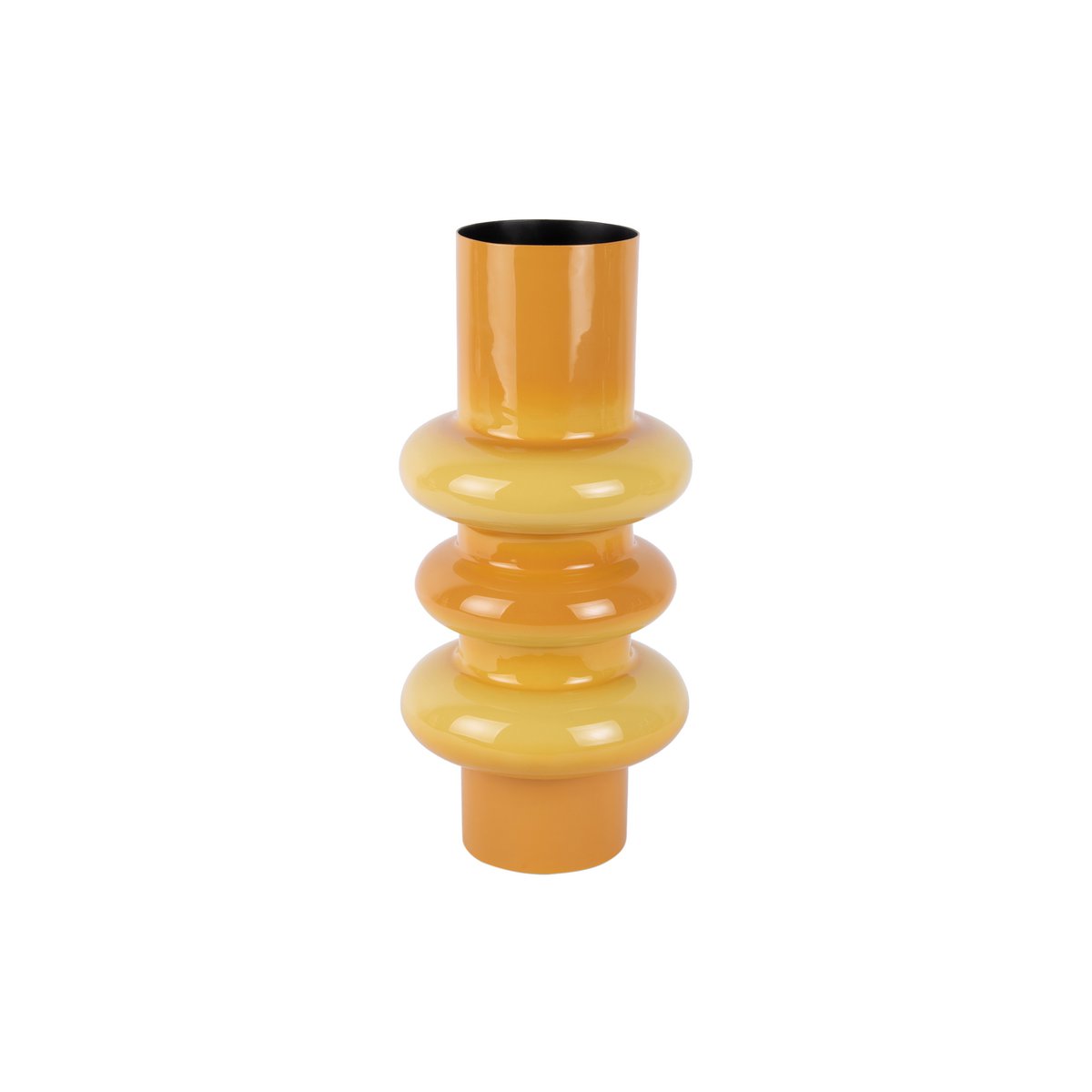 Vaas Grato 37x18 cm geel ijzer