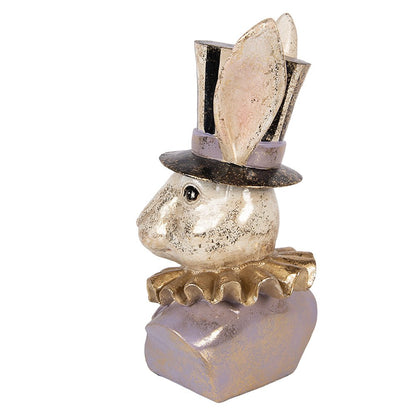Decorative Figure Rabbit 14x12x27 cm Beige Plastic
