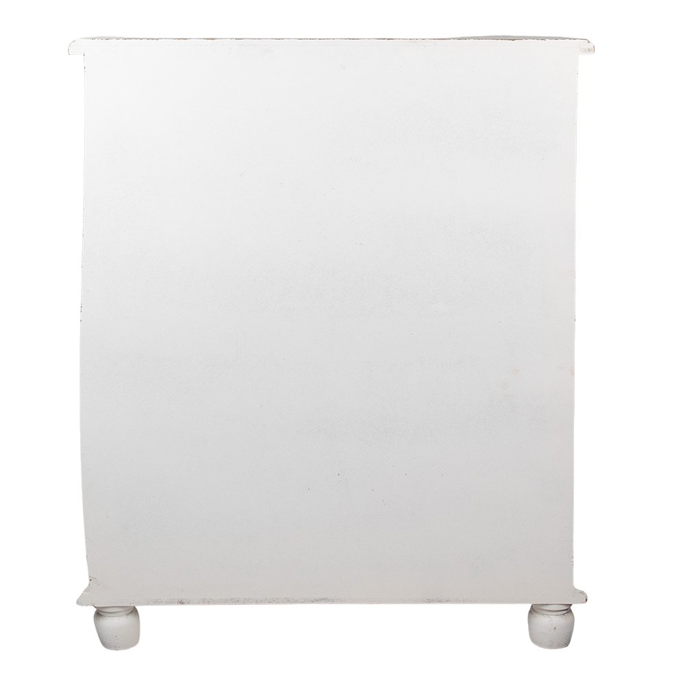 Wandkast 81x32x103 cm hout ijzer wit