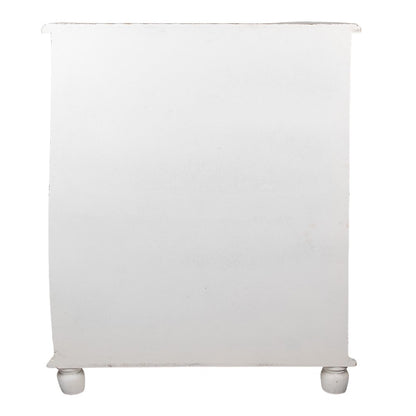 Wandkast 81x32x103 cm hout ijzer wit