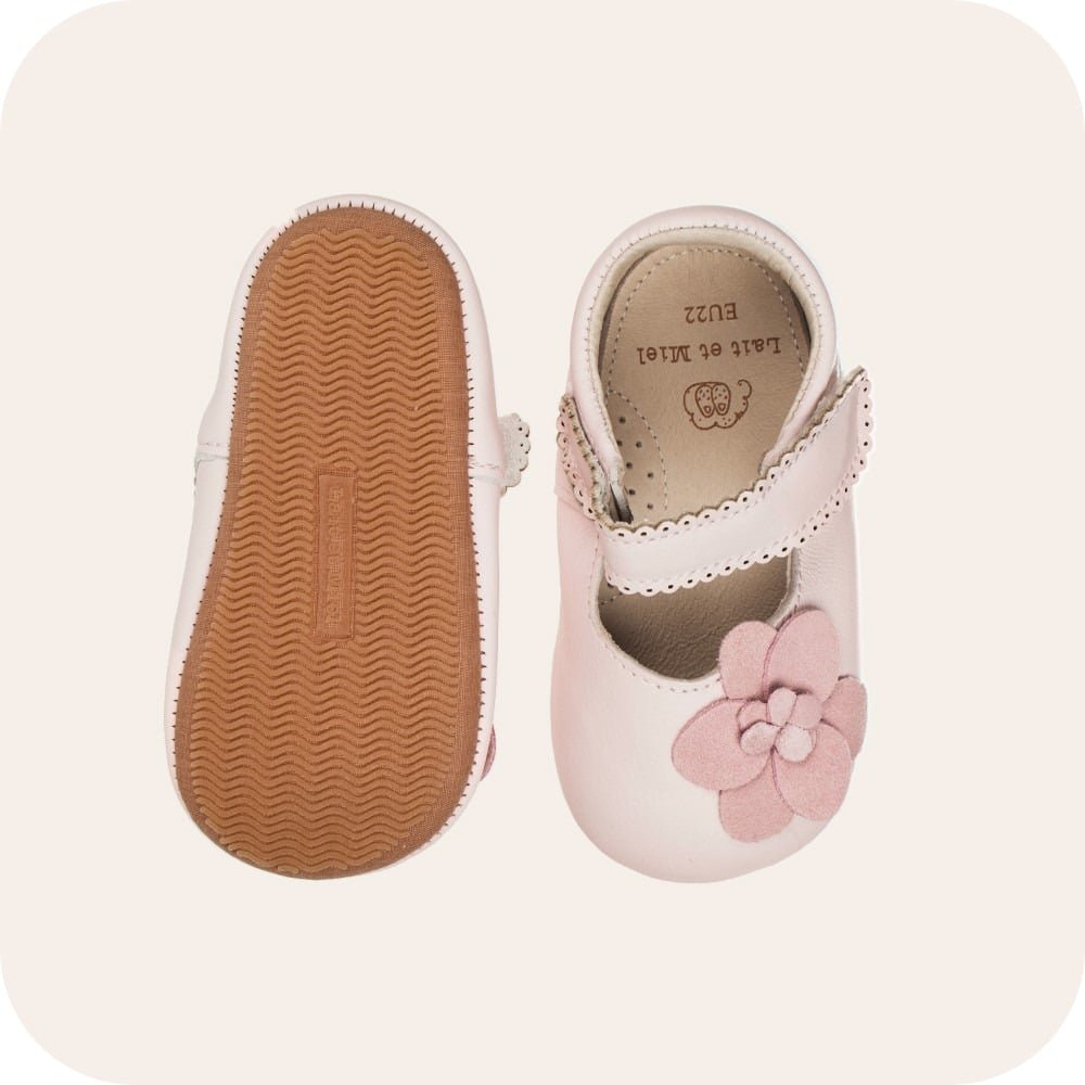 Babyschoenen barefoot lamsvlees klittenband