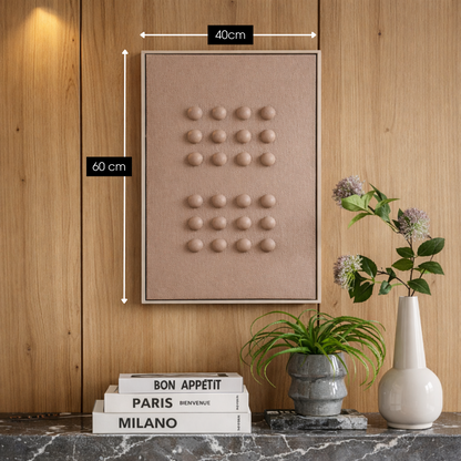 Wanddecoratie 60x40x3 cm donkerbruin plastic