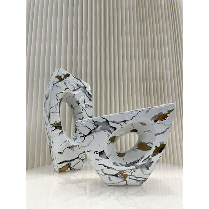 Vaas keramiek 23x19x10 cm goud