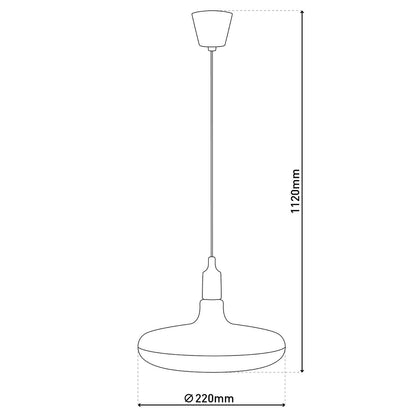 Hanglamp UFO 22 cm wit kunststof E27