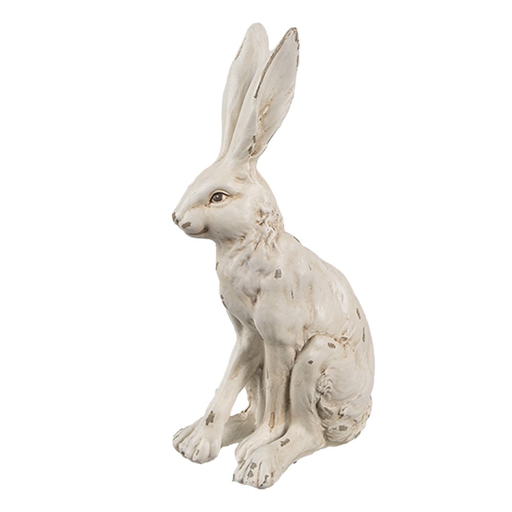 Decoration Figurine Rabbit 8x5x13 cm White Plastic