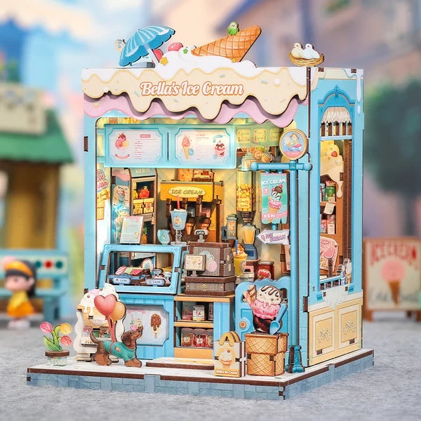 3D DIY huisje Bella's Ice Cream 16x16x21 cm