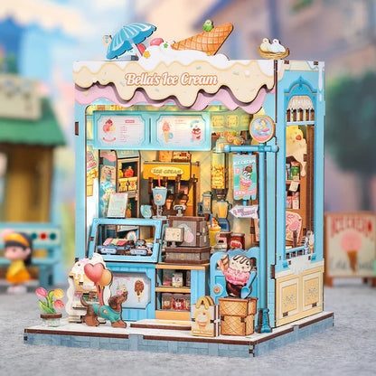 3D DIY huisje Bella's Ice Cream 16x16x21 cm