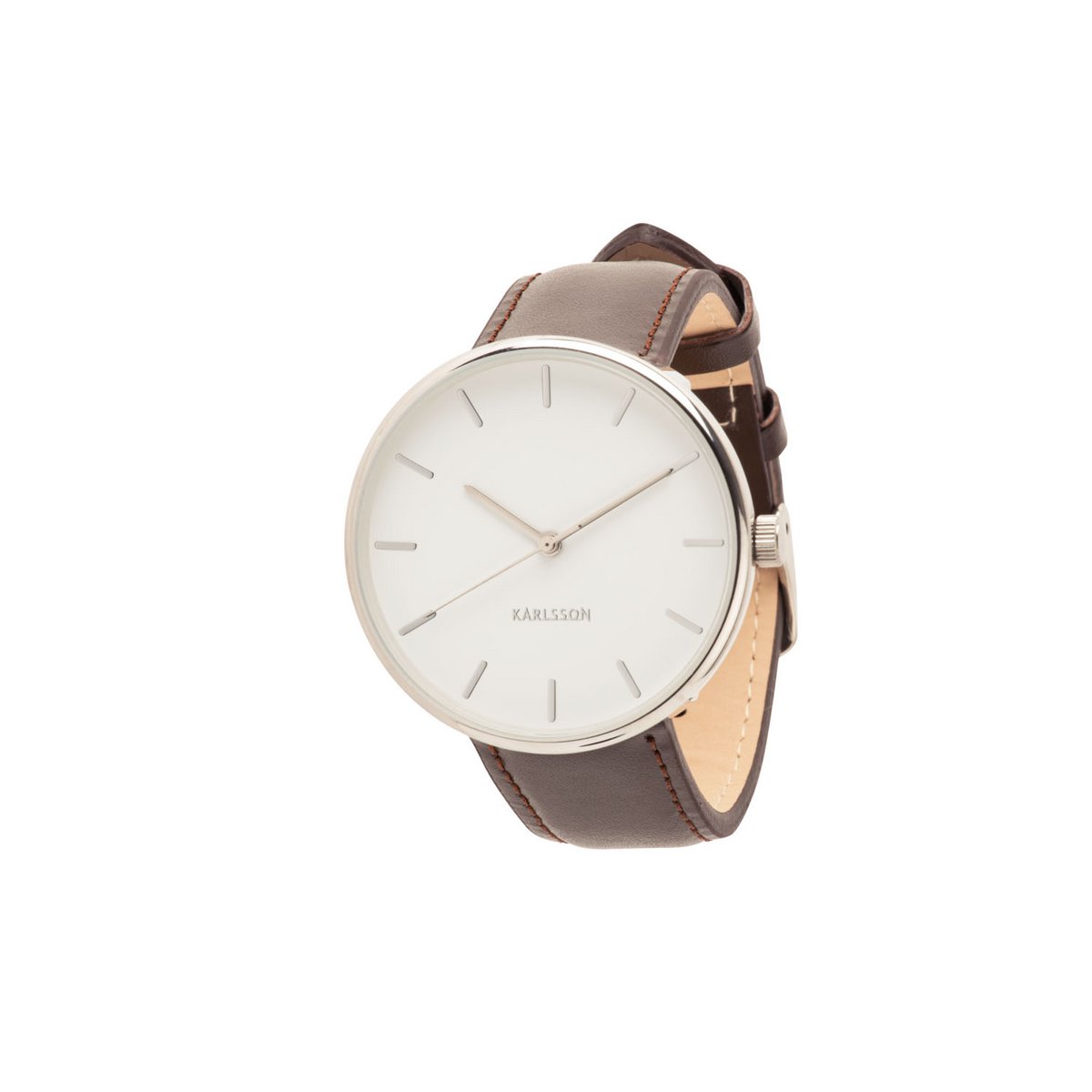 Herenhorloge Karlsson staalzwart 4 cm