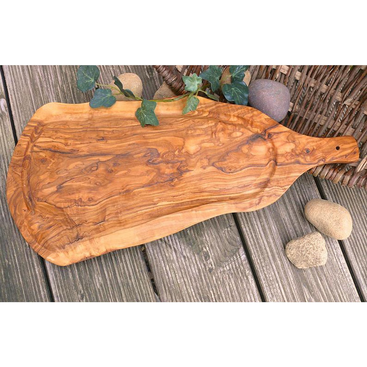 Snijplank hout 45-49 cm met sapgleuf