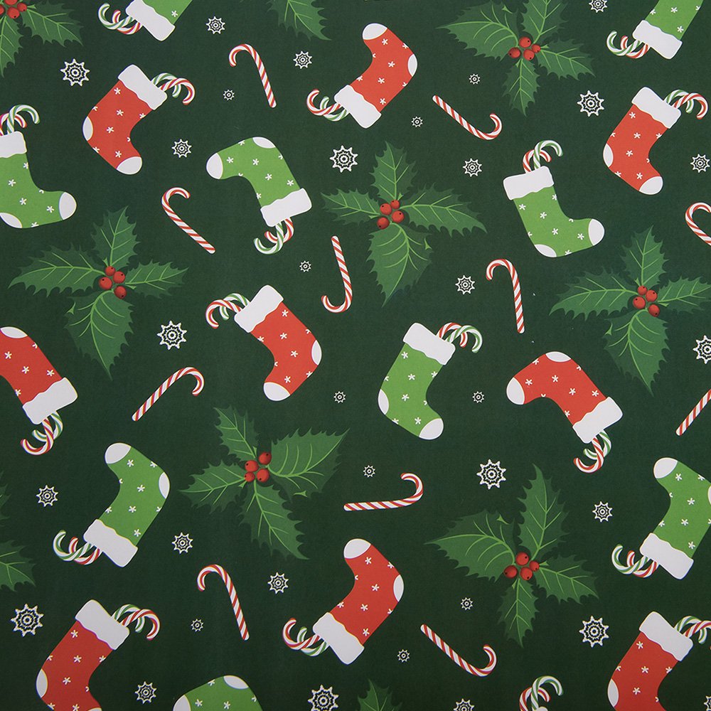 Wrapping Paper 3 Rolls 50x75 cm Green Paper