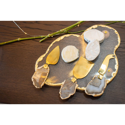 Dienblad wolk goud 29.5x20.5x4 cm