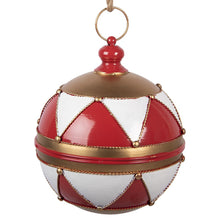 Kerstdecoratie Kerstbal 31x36 cm rood metaal
