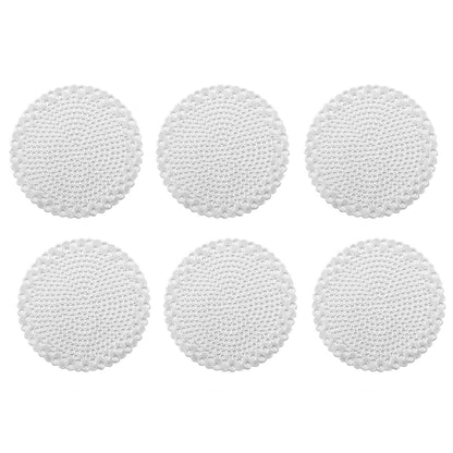 Onderzetters 10x10 cm zilver plastic set van 6