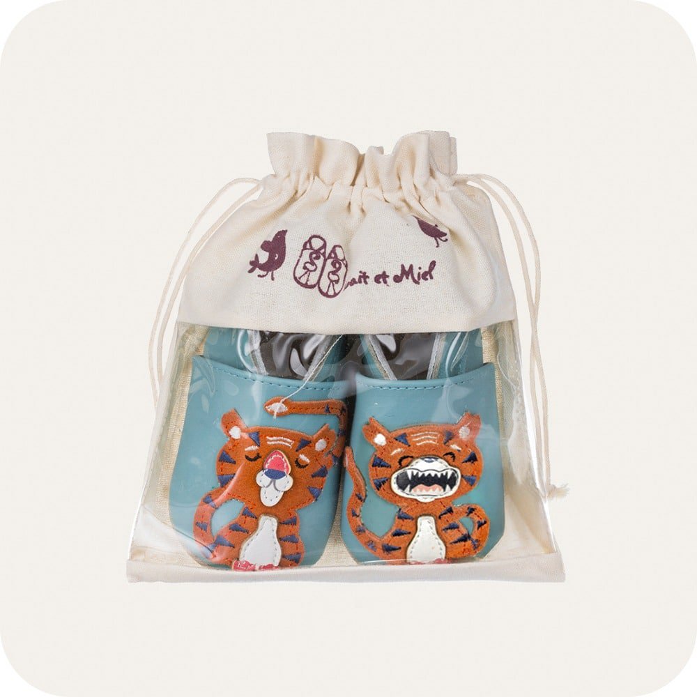 Soft leather baby shoes Tigreau