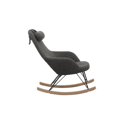 Schommelstoel teddybont grijs 67x105x107 cm