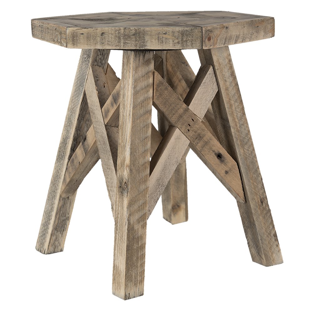 Plantenstandaard 22x22x25 cm bruin hout