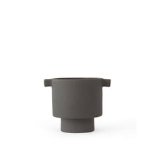 Bloempot 10,5 cm keramiek antraciet