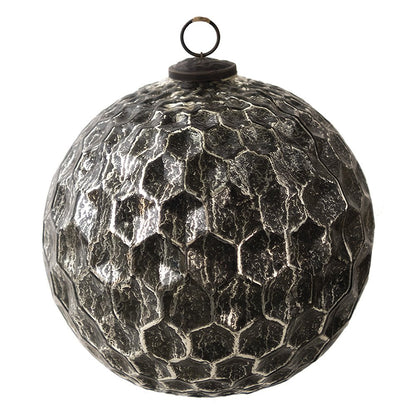Kerstbal Ø 20 cm zwart glas