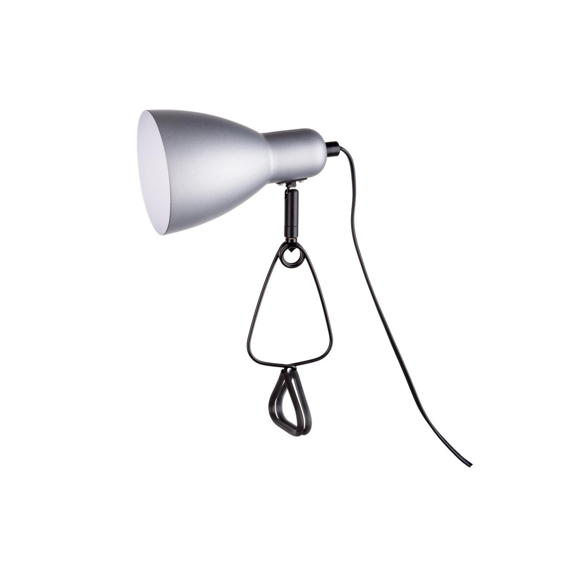 Klemtafellamp Mara zilver metaal 28 cm