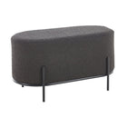 Poef bouclé antraciet 80x40x42 cm