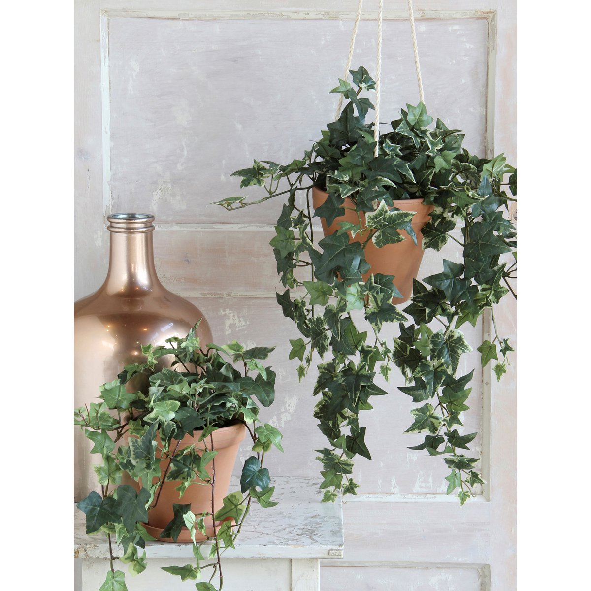 Kunst hangplant Ivy groen 130 cm