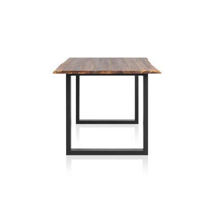 Eettafel acaciahout 160x85x77 cm boomrand