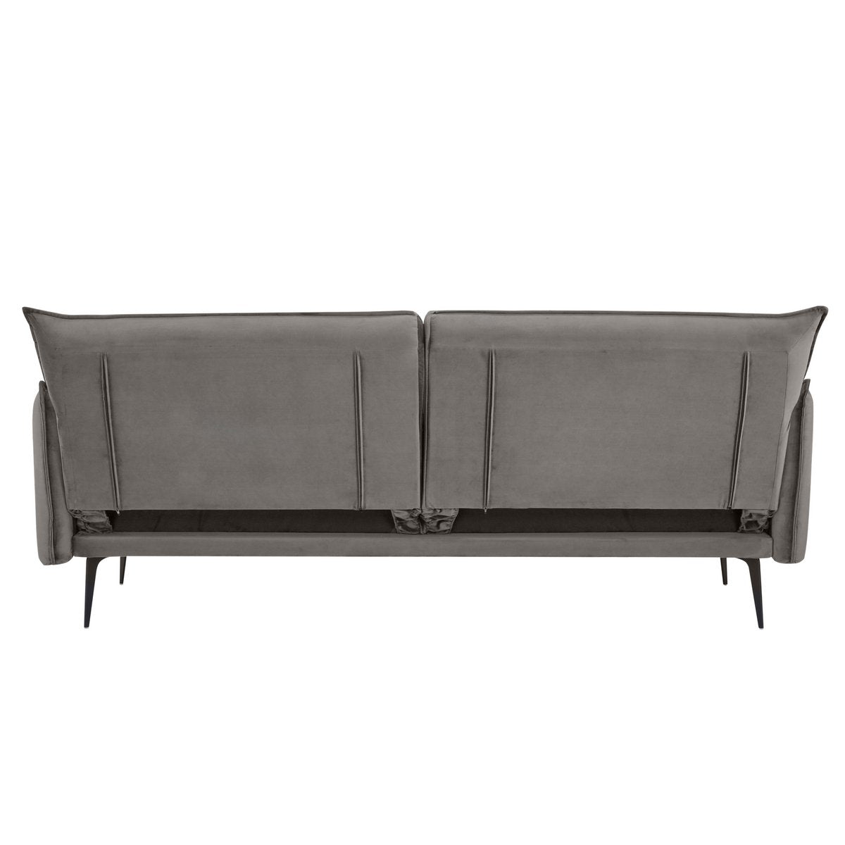 3-zits bank fluweel grijs 207x86x88 cm
