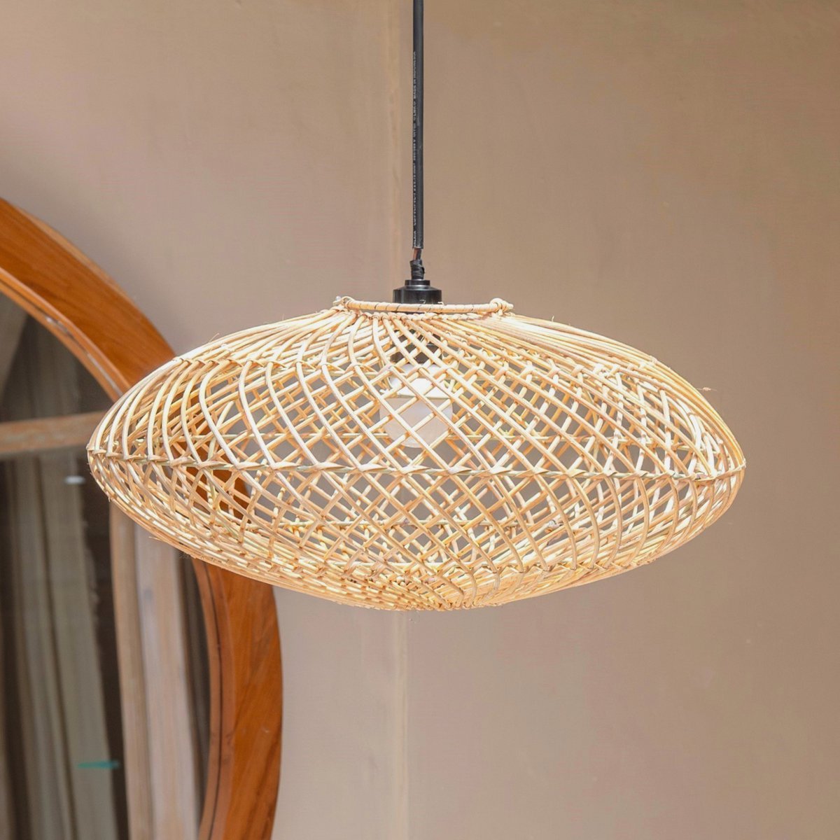 Rattan Lampenkap Boho Hanglamp Plafondlamp Arana Sfeervol