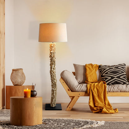 Floor lamp driftwood natural/white 150 cm