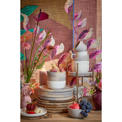 Servies set 16-delig grijs steengoed