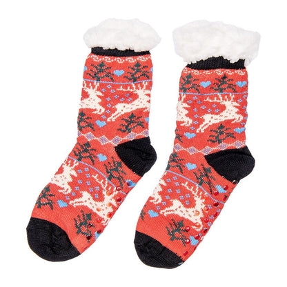 Kerstsokken set van 12 one size meerkleurig synthetisch