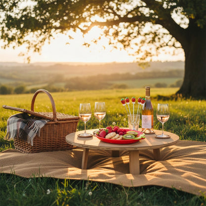Tray with 4 strawberry appetizer picks