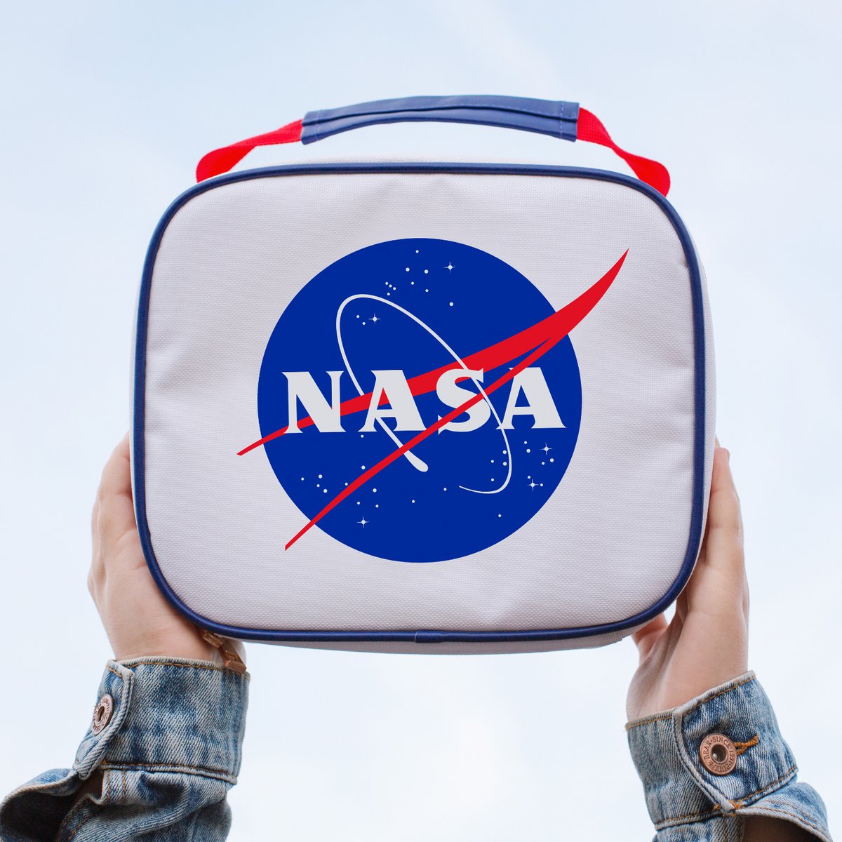 NASA Zipper Lunch Bag - White
