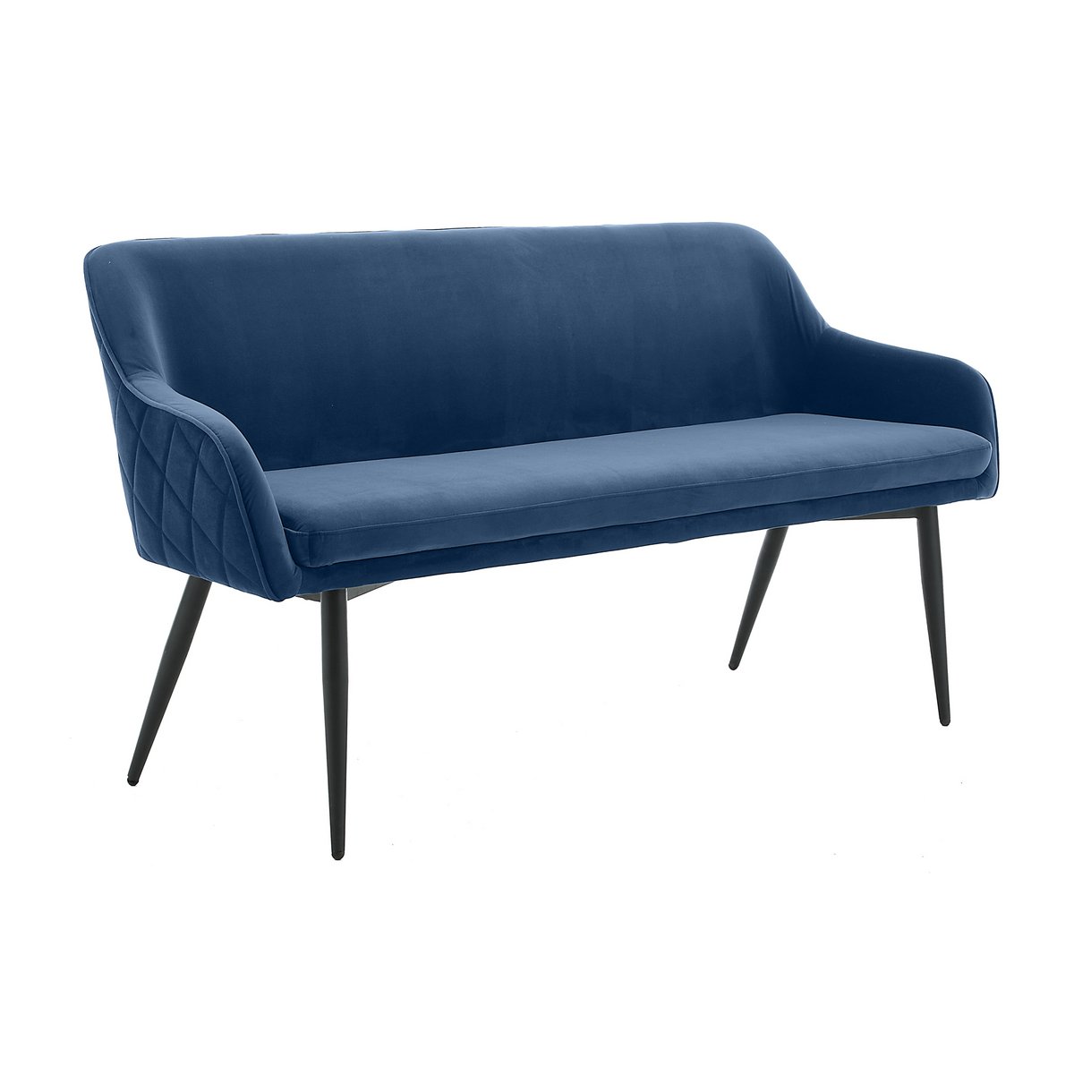 Eettafel 220x110 cm massief acaciahout met 4 stoelen en bank